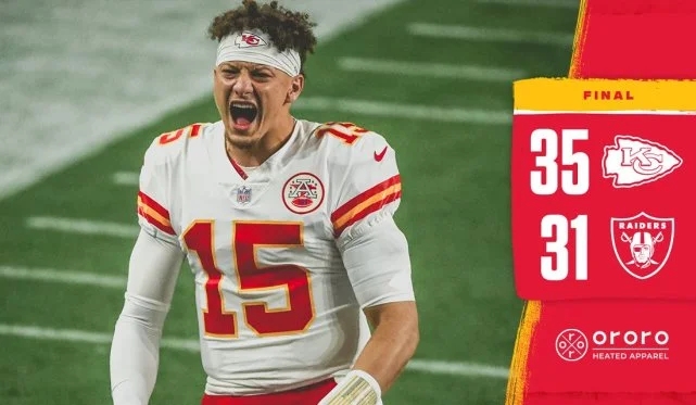 Les Chiefs de Kansas City annulent les Raiders de Las Vegas 35-31 à l'extérieur